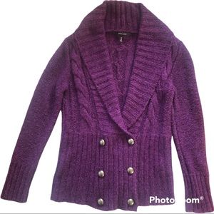 Purple cardigan sweater, Sz S
